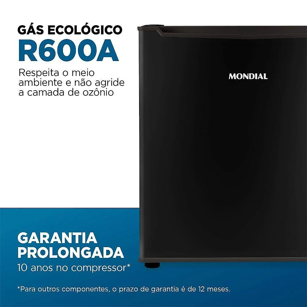 Frigobar Mondial 46L Porta Reversível Preto FGB-01-B50 110V