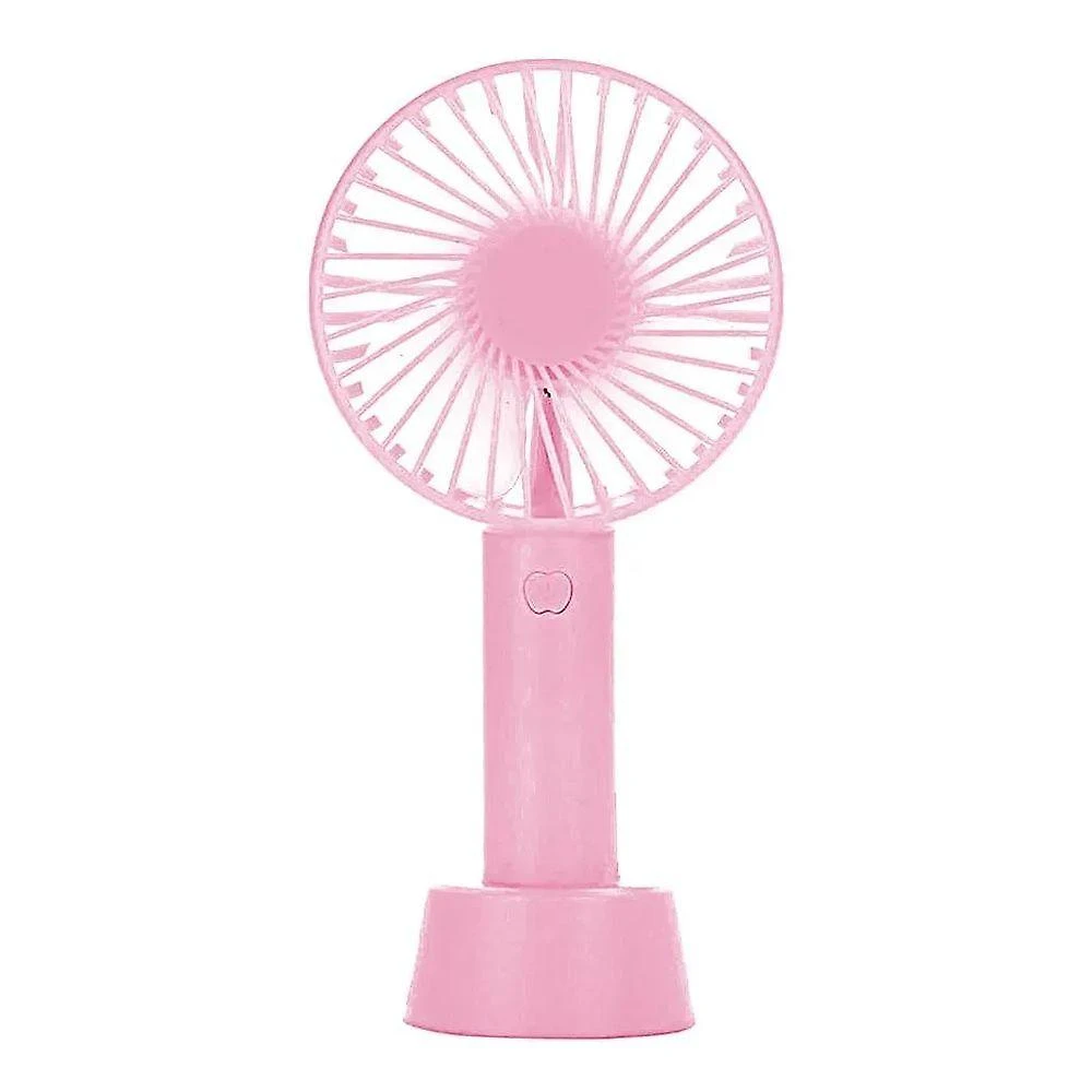 Mini Ventilador Mao E Mesa Usb Bateria Portatil 3 Velocidades Recarregavel Mão Rosa