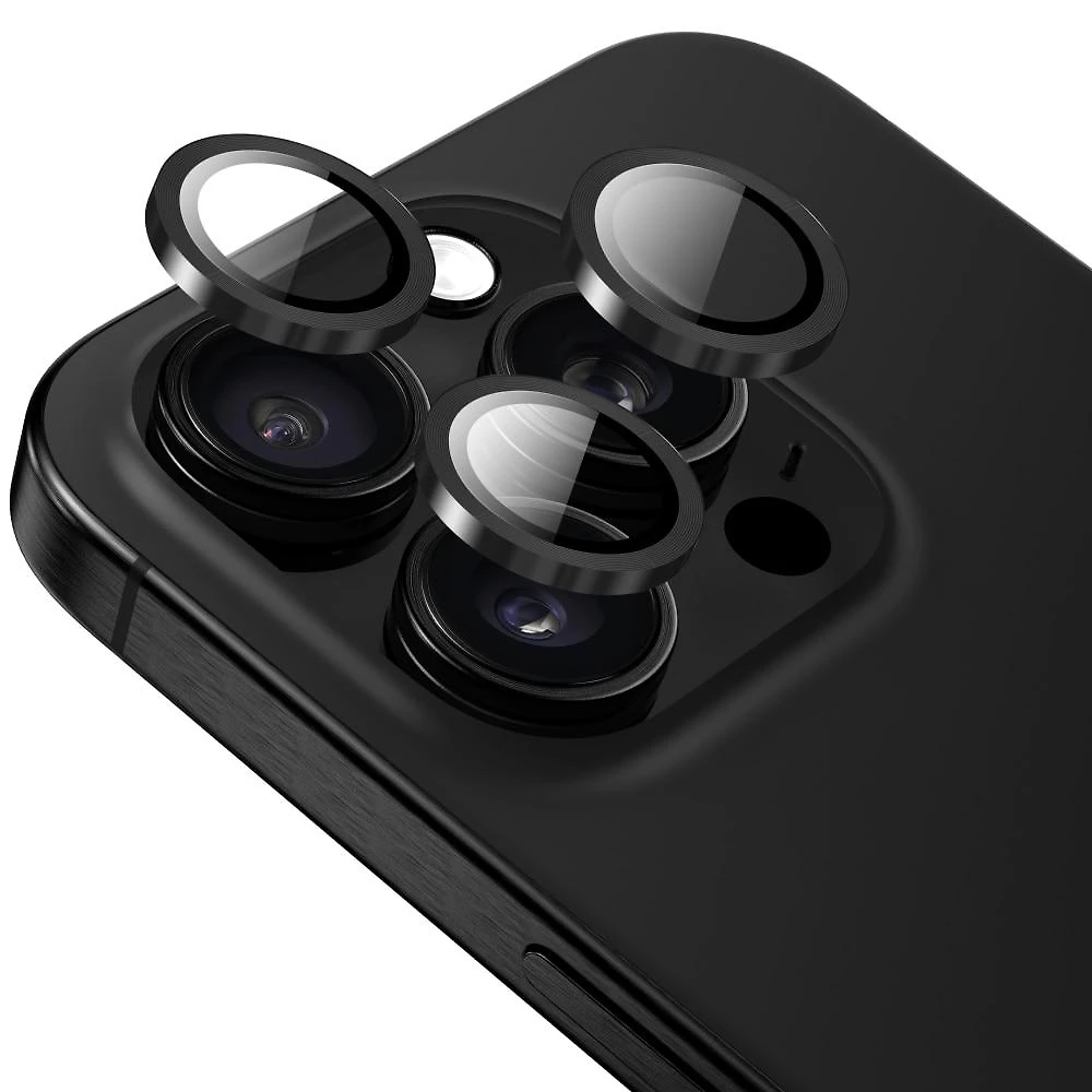 Película para câmera iPhone 16 Pro/ 16 Pro Max, Originais iPlace, Aro Preto 