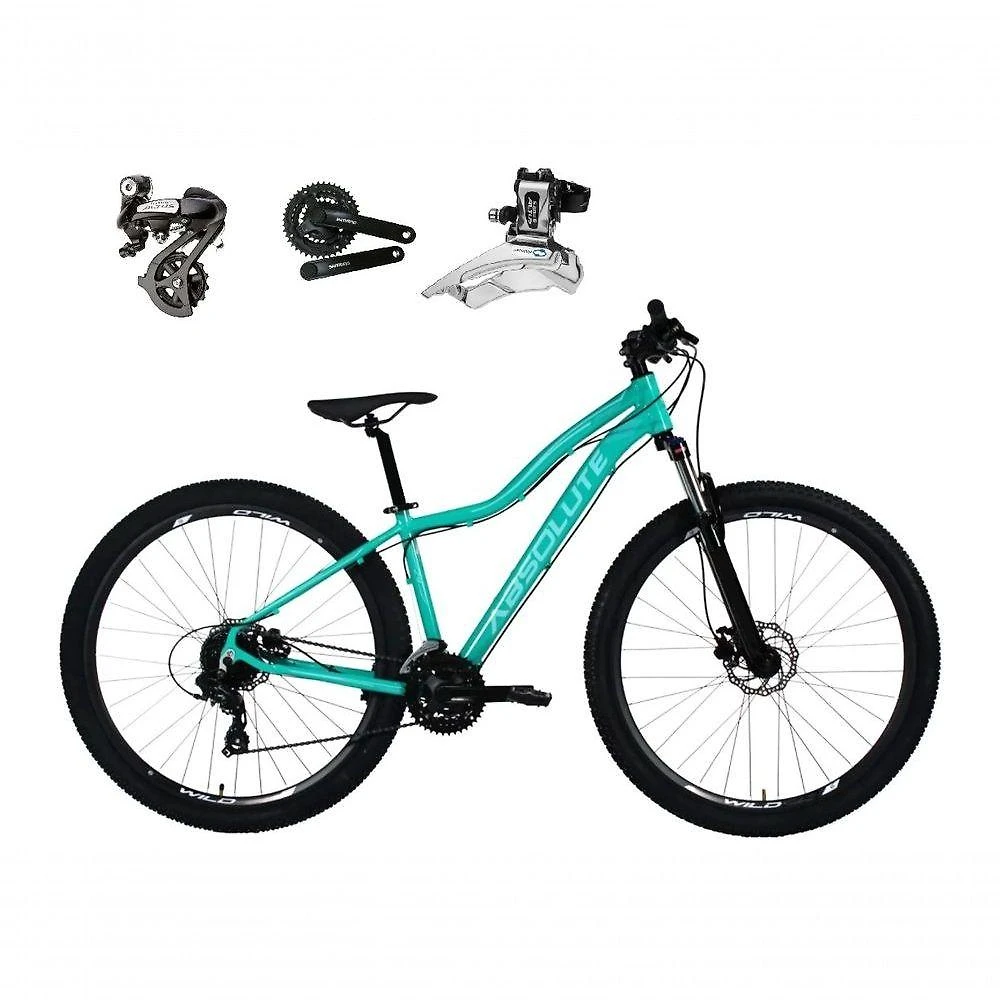 Bicicleta Aro 29 Absolute Hera Feminina Câmbios Shimano Altus 24v Freio Hidráulico Garfo C-trava Verde 15