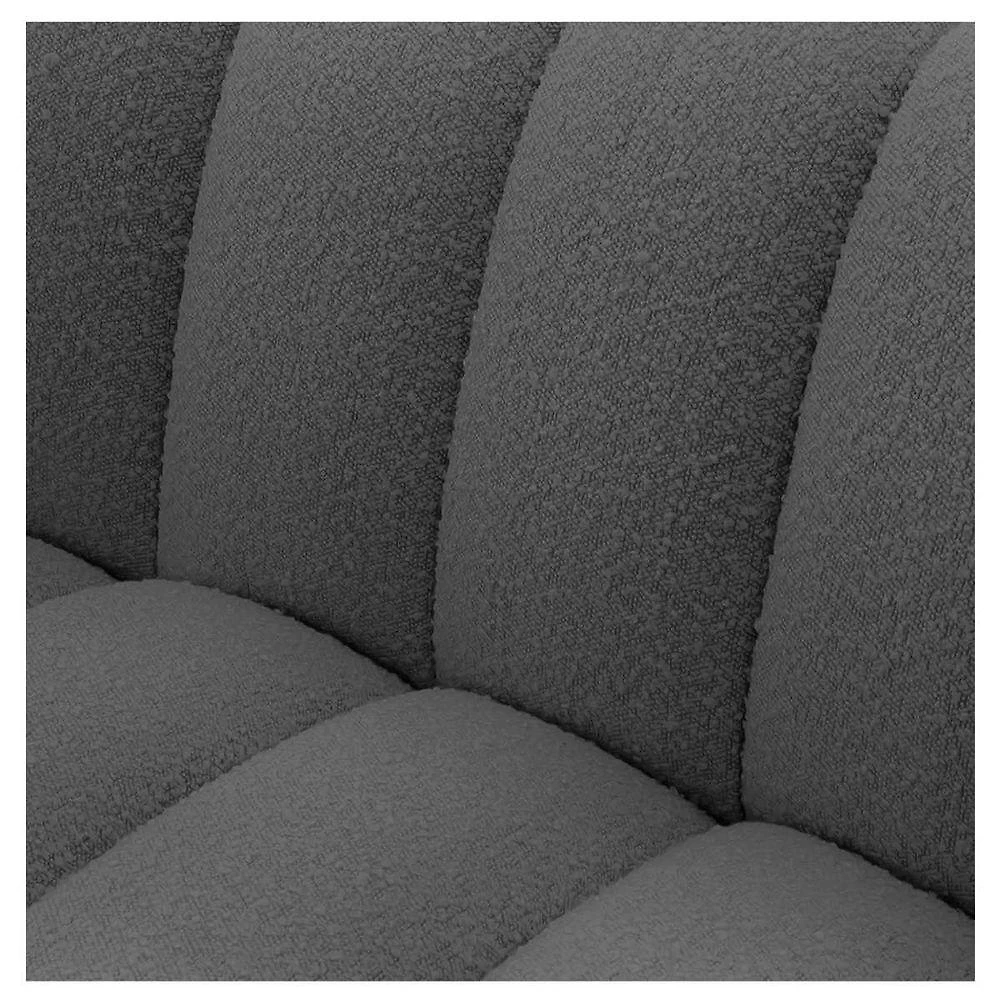 Sofá 2 Lugares Luxo Recepção Escritorio Sala Elegance 150cm Linho Cor Cinza Escuro