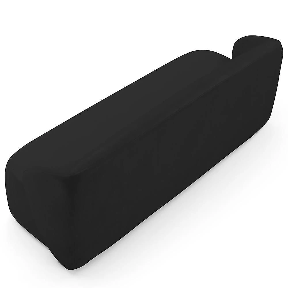 Sofá 3 Lugares Orgânico Para Sala De Estar Living 205cm Heidy F04 Veludo Preto - Lyam Decor