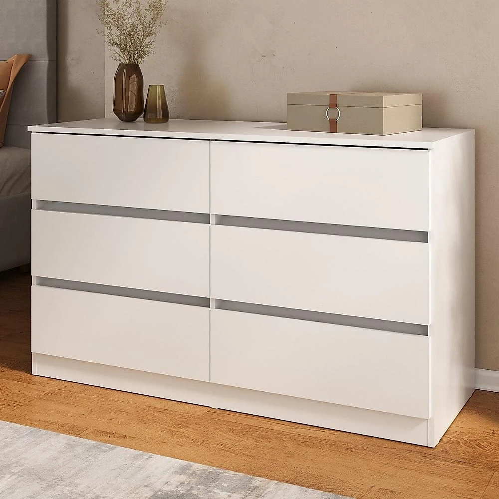 Miniatura Cômoda com 6 Gavetas 120cm Multimóveis MP4396 Branco