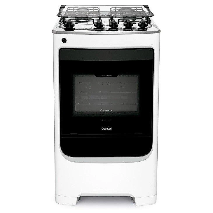 Geladeira Consul Frost Free Duplex, CRM56FB 451 Litros e Fogão 4 Bocas Consul CFO4NAB, Branco 220 Volts