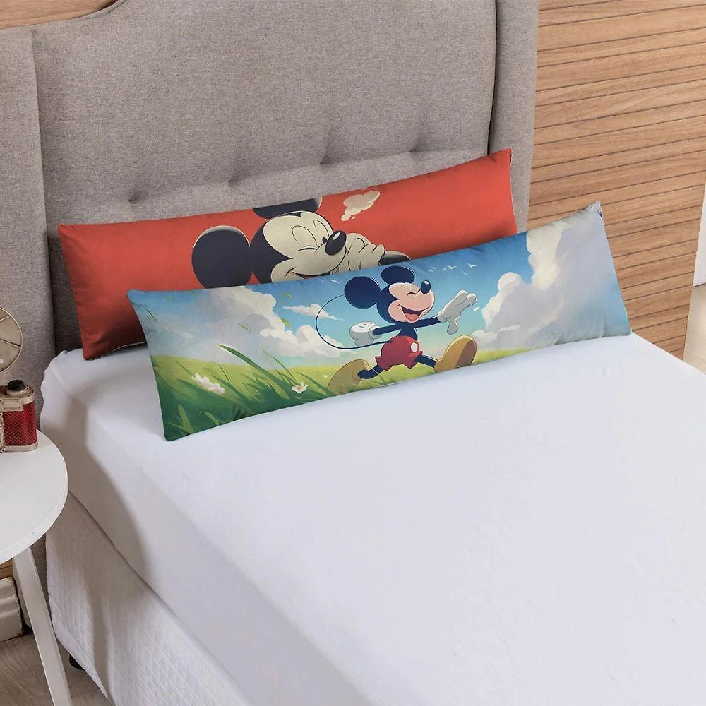 Travesseiro De Corpo Infantil 75cm X 20cm Kit 02 Peças Mick