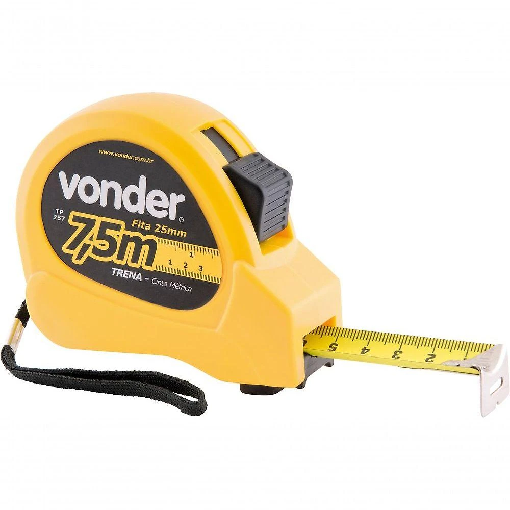 Trena Aço 7,5mx25mm Curta Vonder