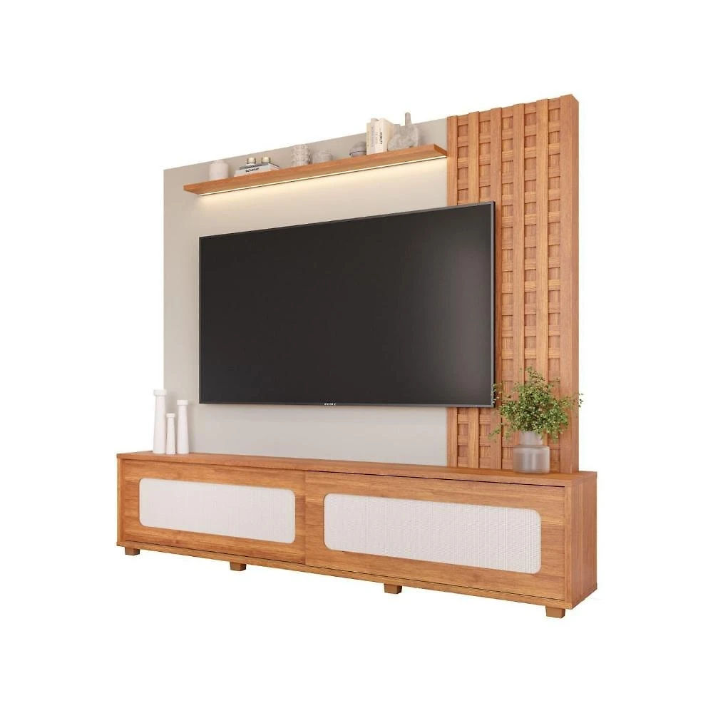 Miniatura Estante Home para Tv 85 Polegadas 100% Mdf Marrocos Cinamomo/ Off White