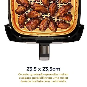 Fritadeira Elétrica Britânia BFR51 Gold 5,5L 1500W Air Flow Preta 110V