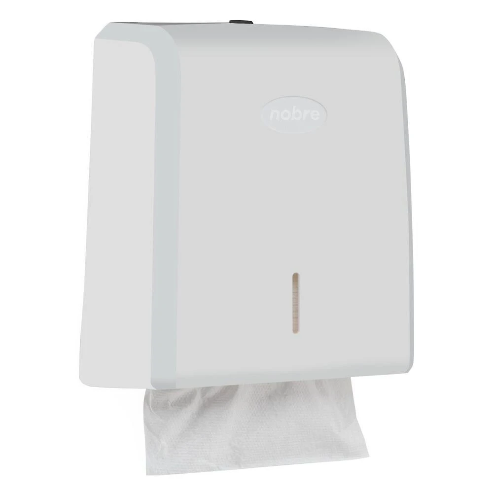 Dispenser para Papel Toalha Interfolhas New Classic em Polipropileno PP Preto e Branco