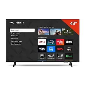 Smart TV 43” AOC 43S5155/78G Full HD LED Wi-Fi Roku TV Dolby Audio