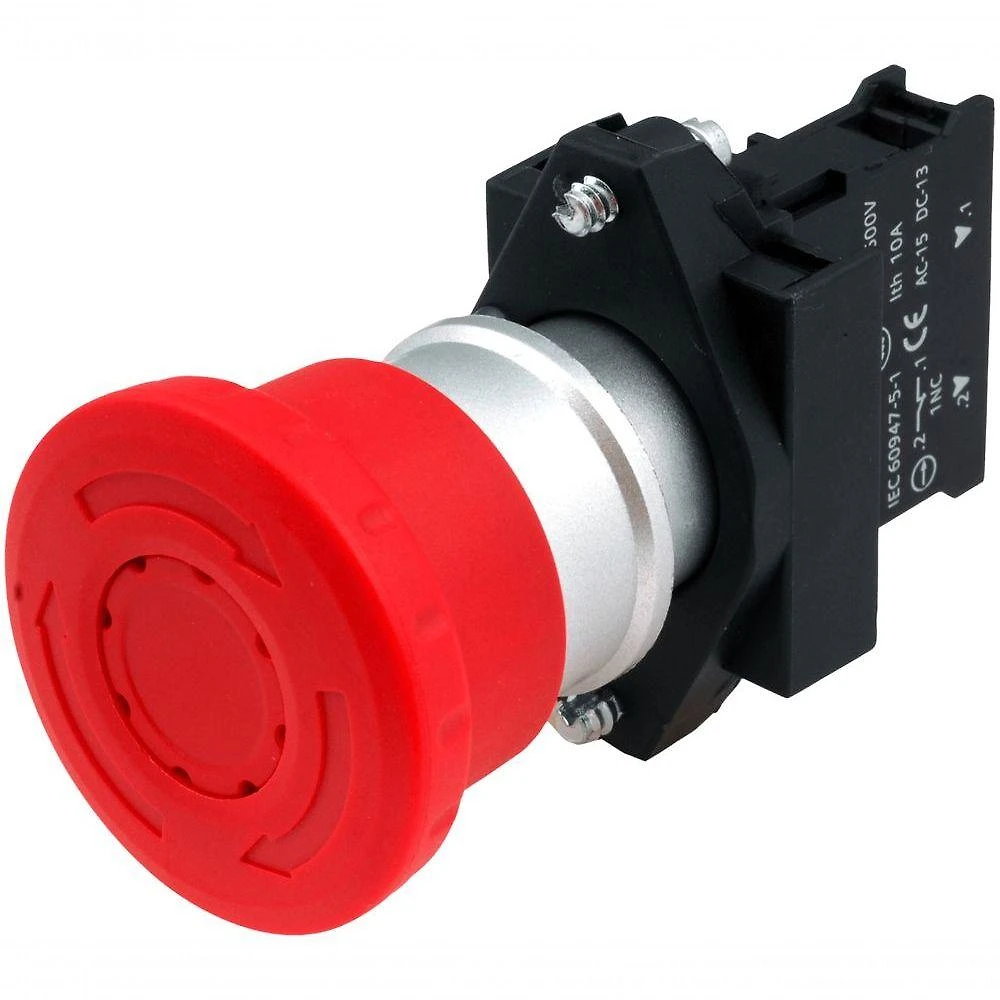 Botão de Emergência 3SB6130-1HD20-1CA0 com Chave 1NC Não Iluminado Vermelho Siemens