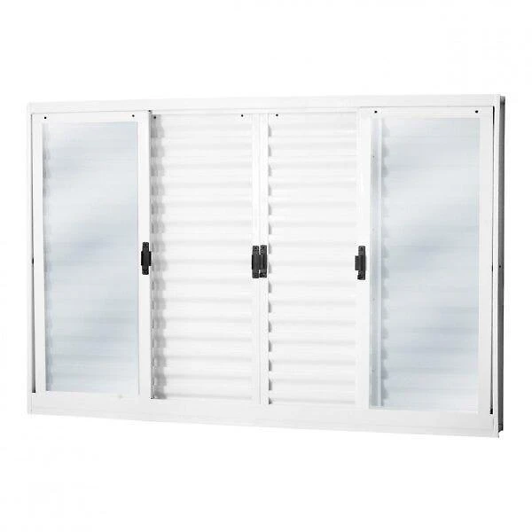 Janela de Aço Veneziana de Correr 100x150cm 6 Folhas Minas Sul