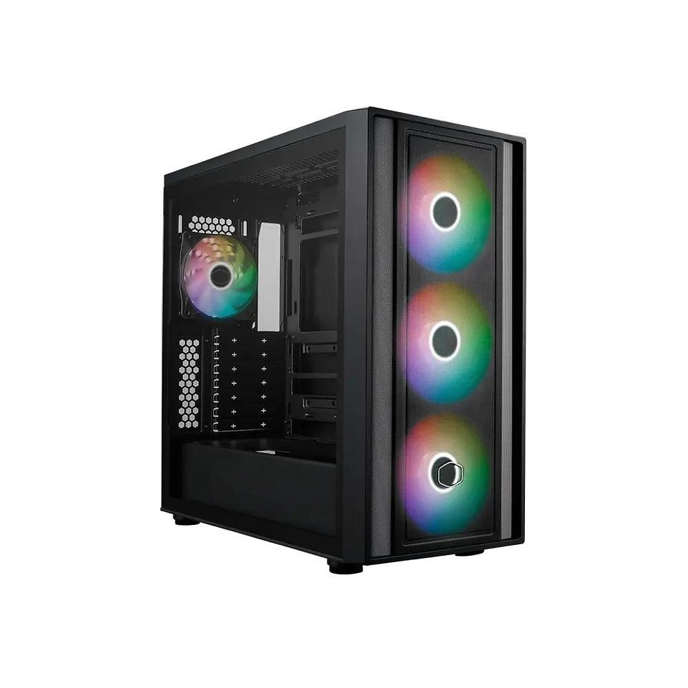 Gabinete Masterbox 600 Mid Tower E-ATX Aço RGB Preto Cooler Master