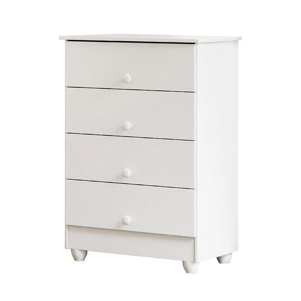 Quarto de Bebê com Berço com Suporte 100% Mdf Life e Cômoda de Bebê 100% Mdf 4 Gavetas Soft Life Branco