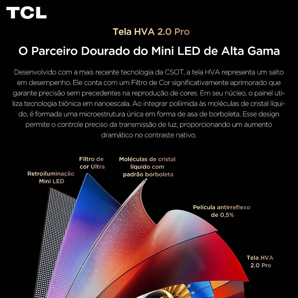 Smart TV TCL 85 Polegadas QLED 4K P8L WiFi Bluetooth Google TV HDR10+ 144 Hz VRR 85P8L