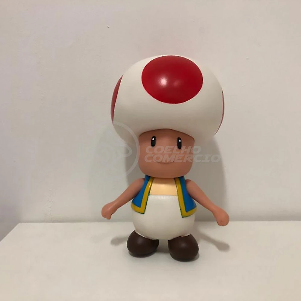 Boneco Action Figure Cogumelo Toad Articulado 20cm
