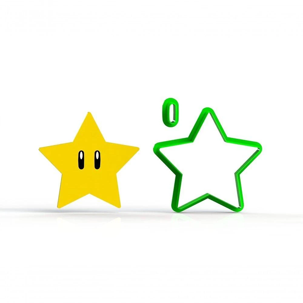 Cortador Super Mário - Estrela Modular em Plástico PLA 7CM HB Formas e Cortadores