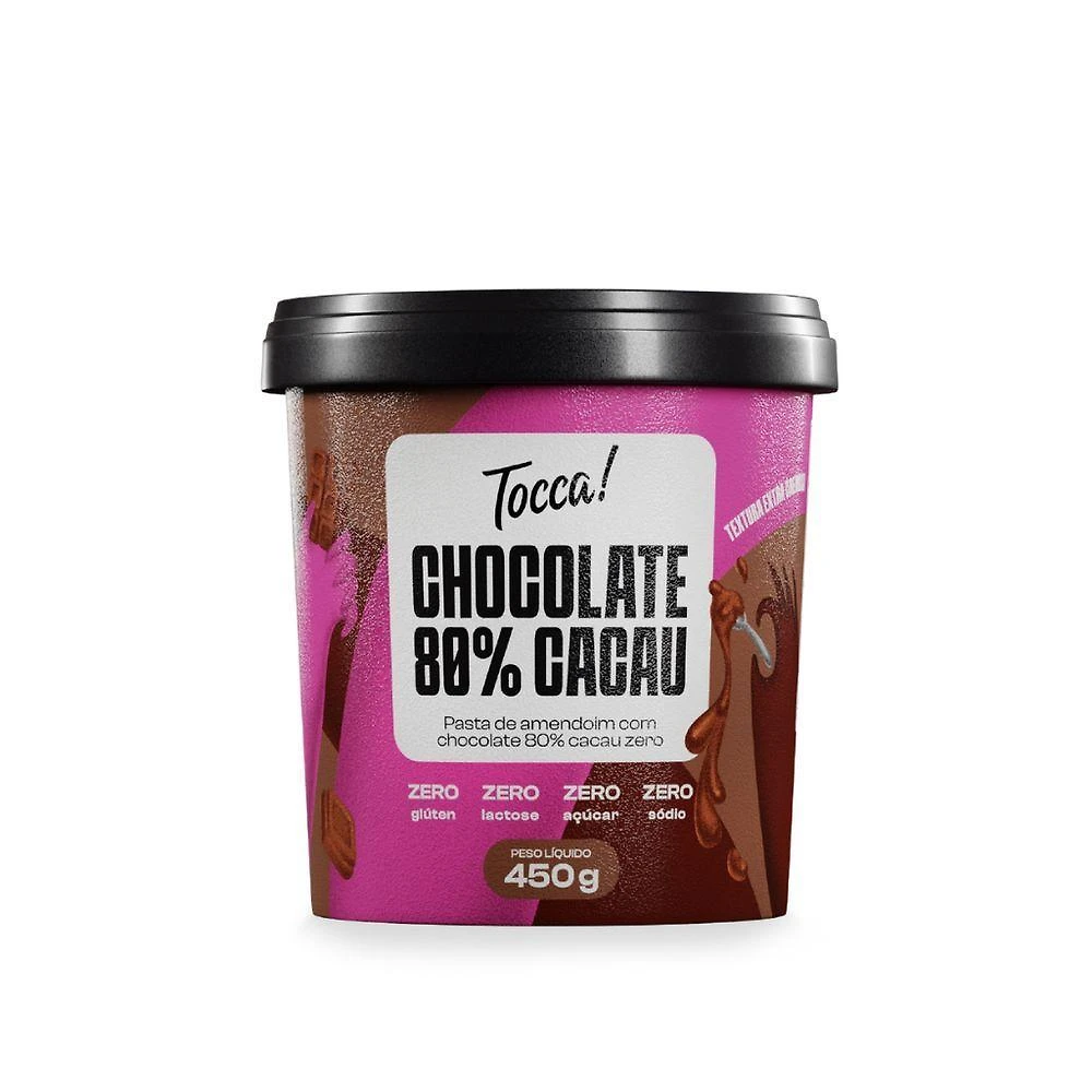 Pasta De Amendoim - Chocolate 80% Cacau Zero - Tocca - 430g