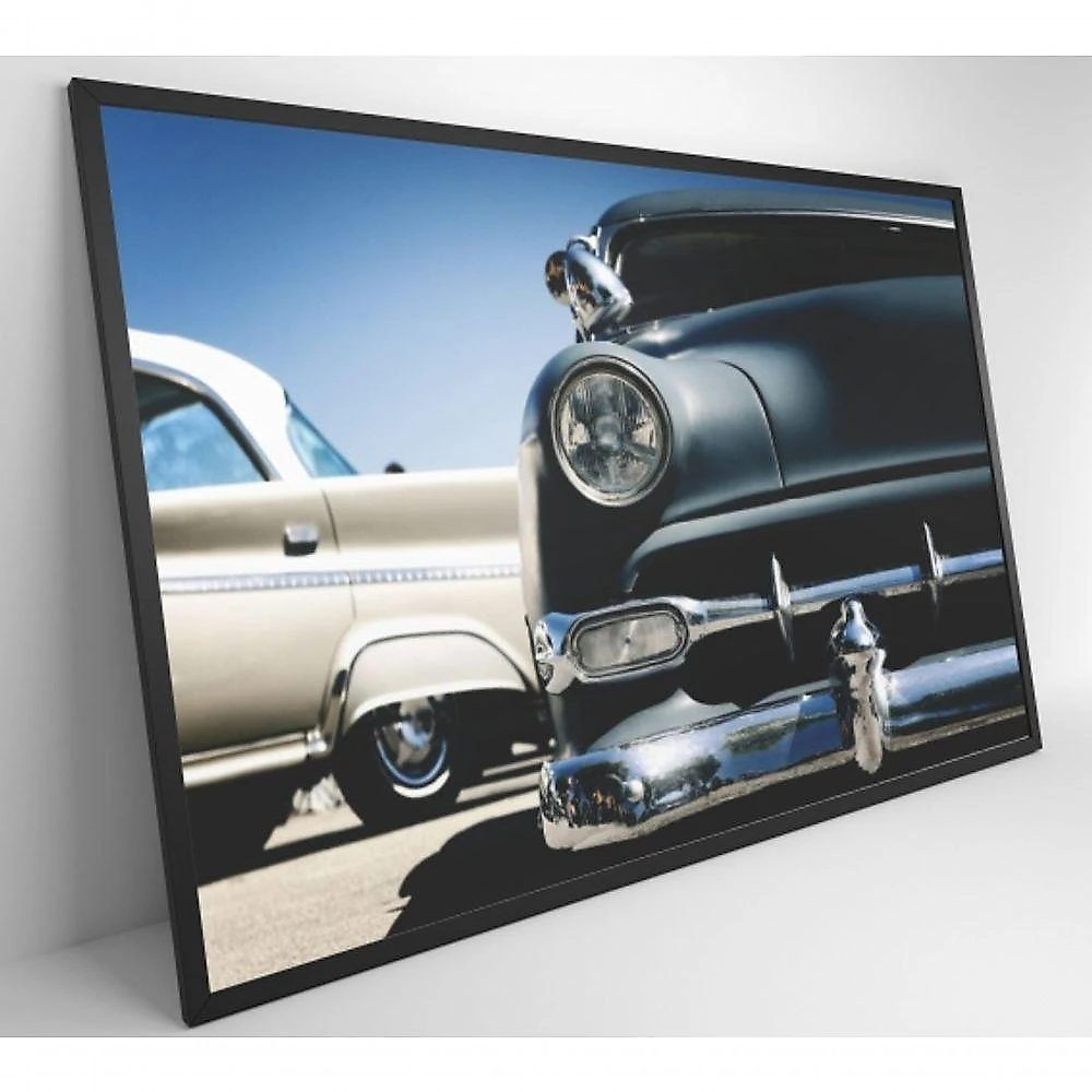 Quadro Carros Clássicos 90x60 Cm Adesivo Fotográfico