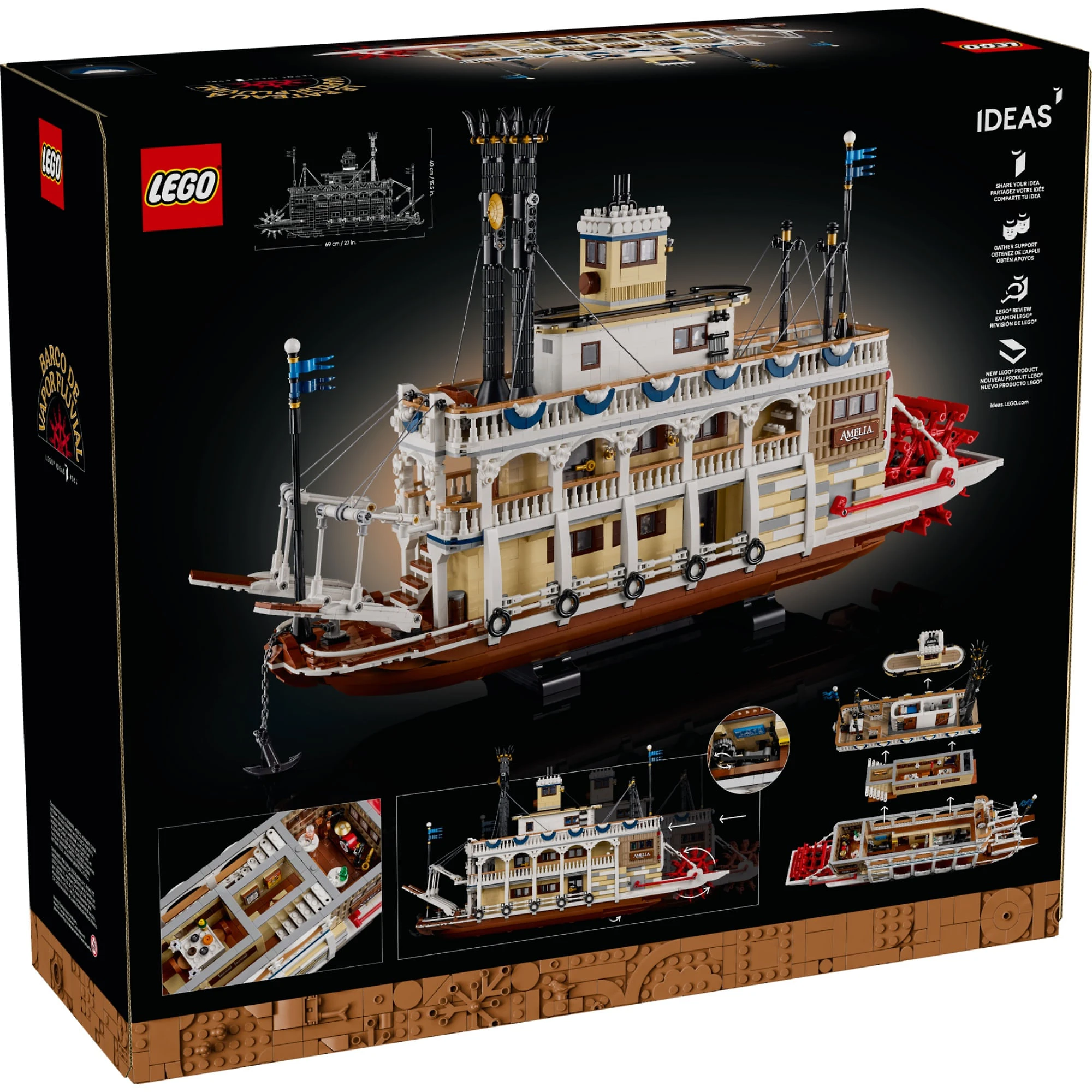 Miniatura LEGO® Ideas - Barco Fluvial a Vapor