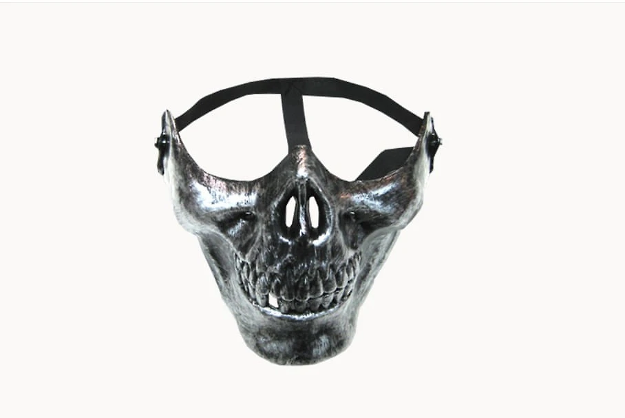 Meia Máscara Esqueleto Nariz Maxilar Halloween Abrakadabra