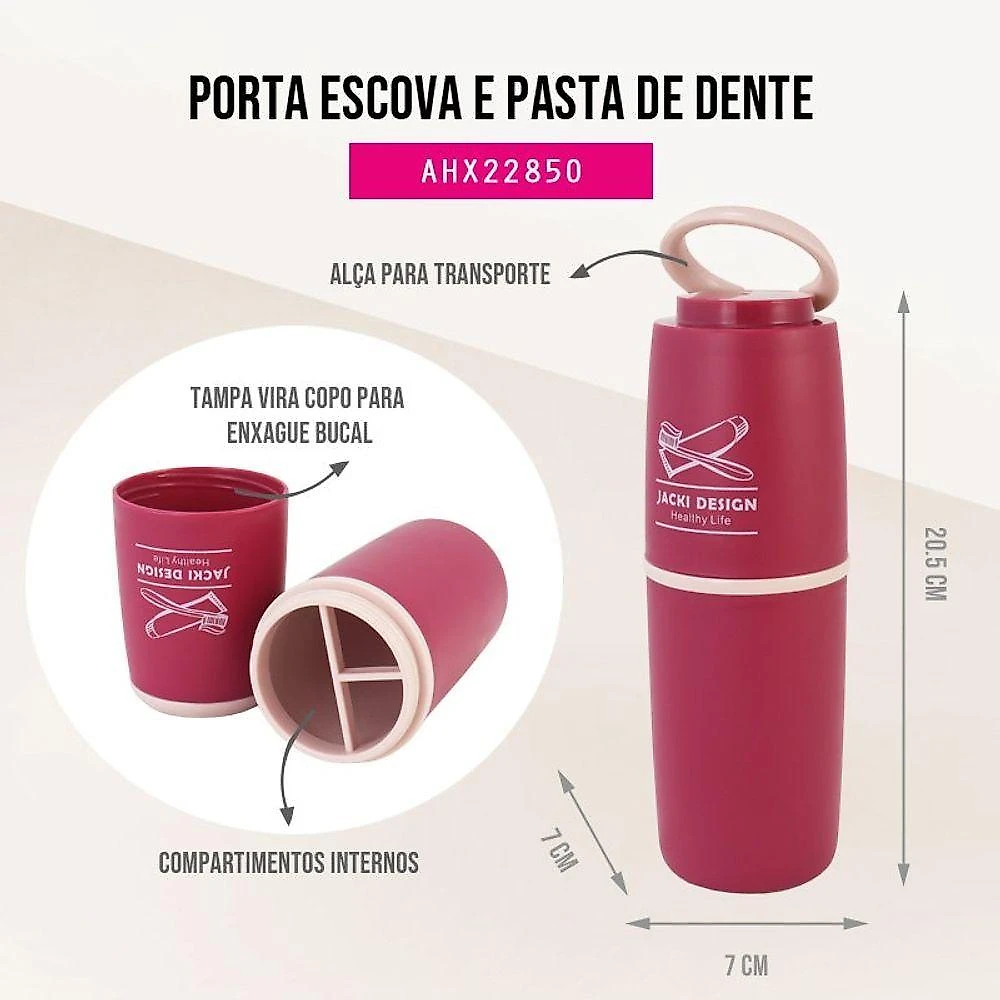 Kit Bolsa De Viagem + Porta Escova De Dente + Frascos De Viagem 10 Peças Vinho