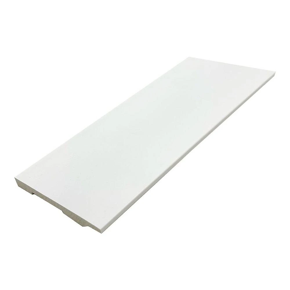 Rodapé de Poliestireno Liso 7cm x 2,4m Rende 2,4 Metros Branco