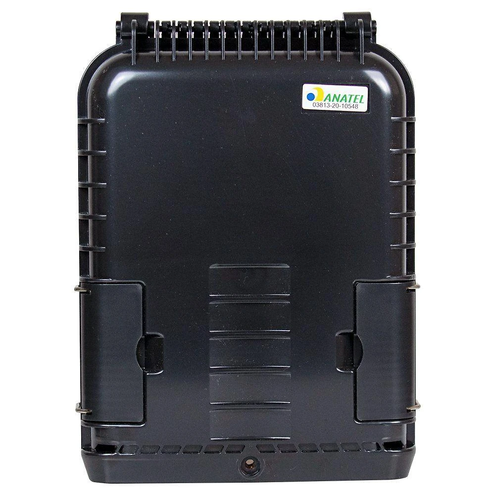 Caixa de Atendimento Óptico FTTH 1x24 CTO Inteligente Preto para Redes Fttx Evus