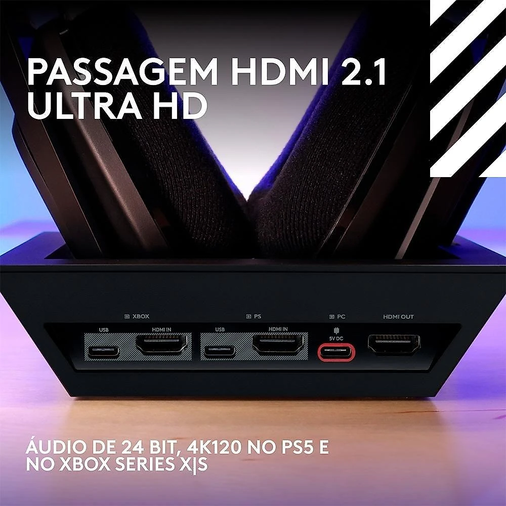 Headset Gamer Sem Fio Astro Gaming A50 X LIGHTSPEED + Base Station, Bluetooth, HDMI 2.1 Passthru, para Xbox e PS, Preto- 939-002126