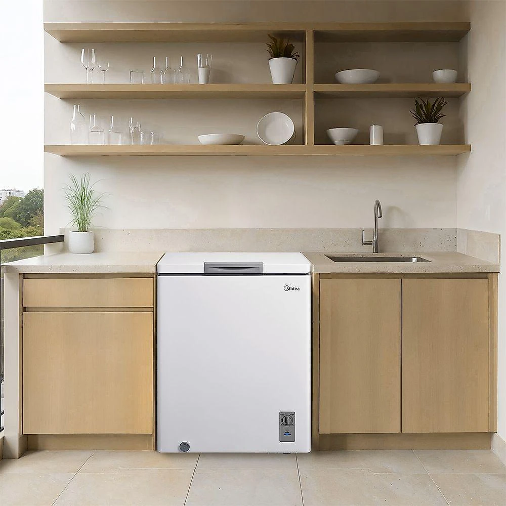 Freezer Horizontal Midea MDRC207SFZ013 142L Inverter FlexiVolt 3 em 1 Branco Bivolt