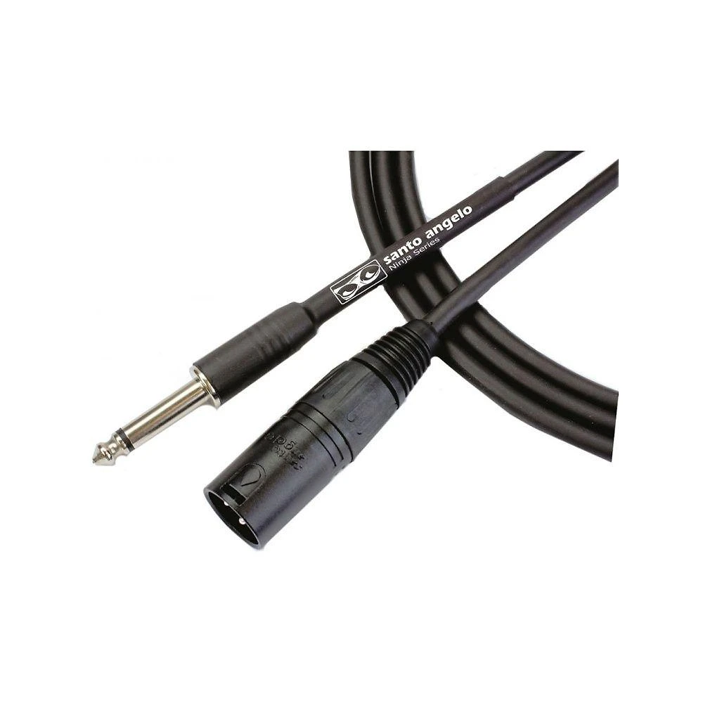 Cabo de Áudio Ninja E-20 com Conexão Segura 4,57 m Preto Santo Angelo