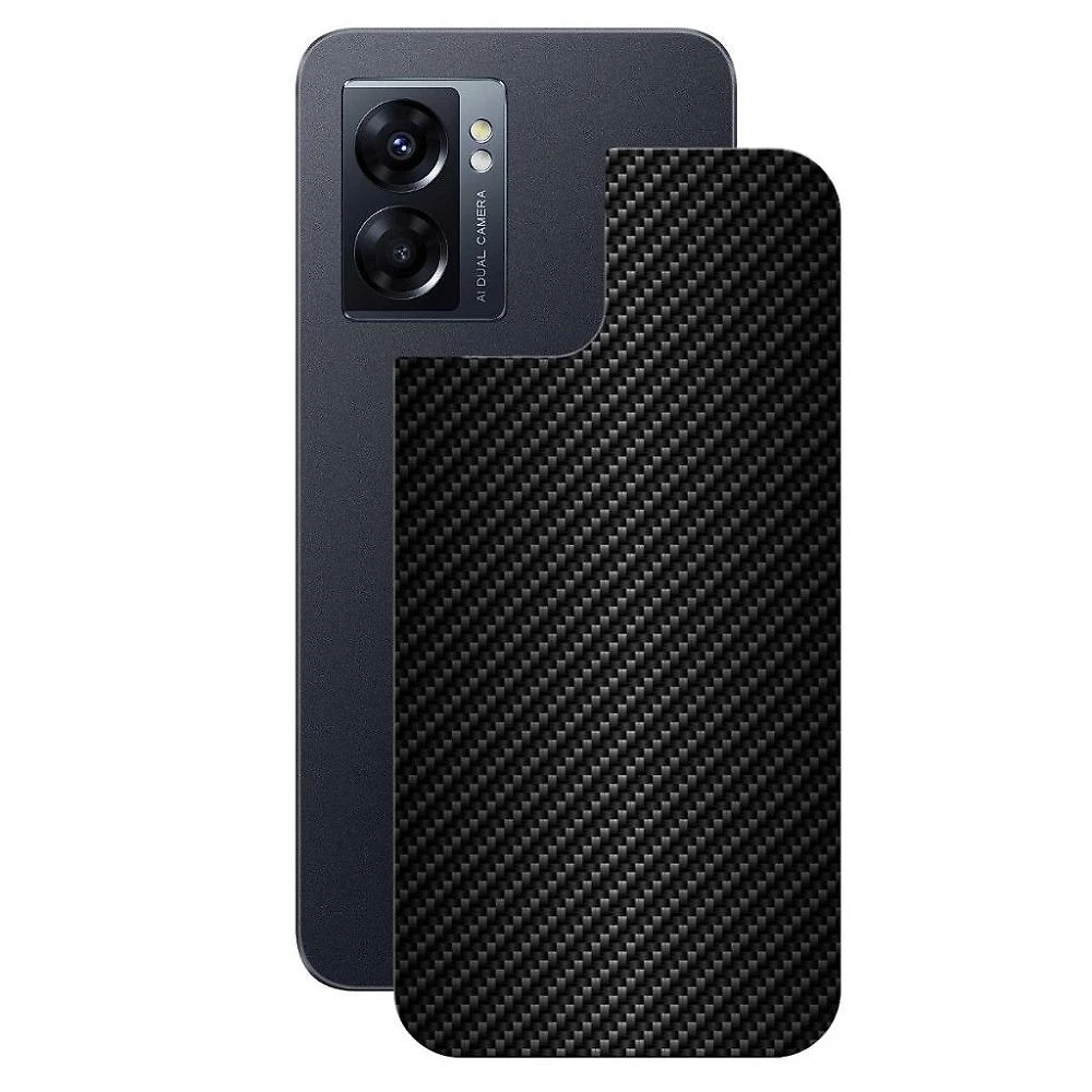 Película para Oppo A77 - Traseira de Fibra de Carbono Preta - Gshield