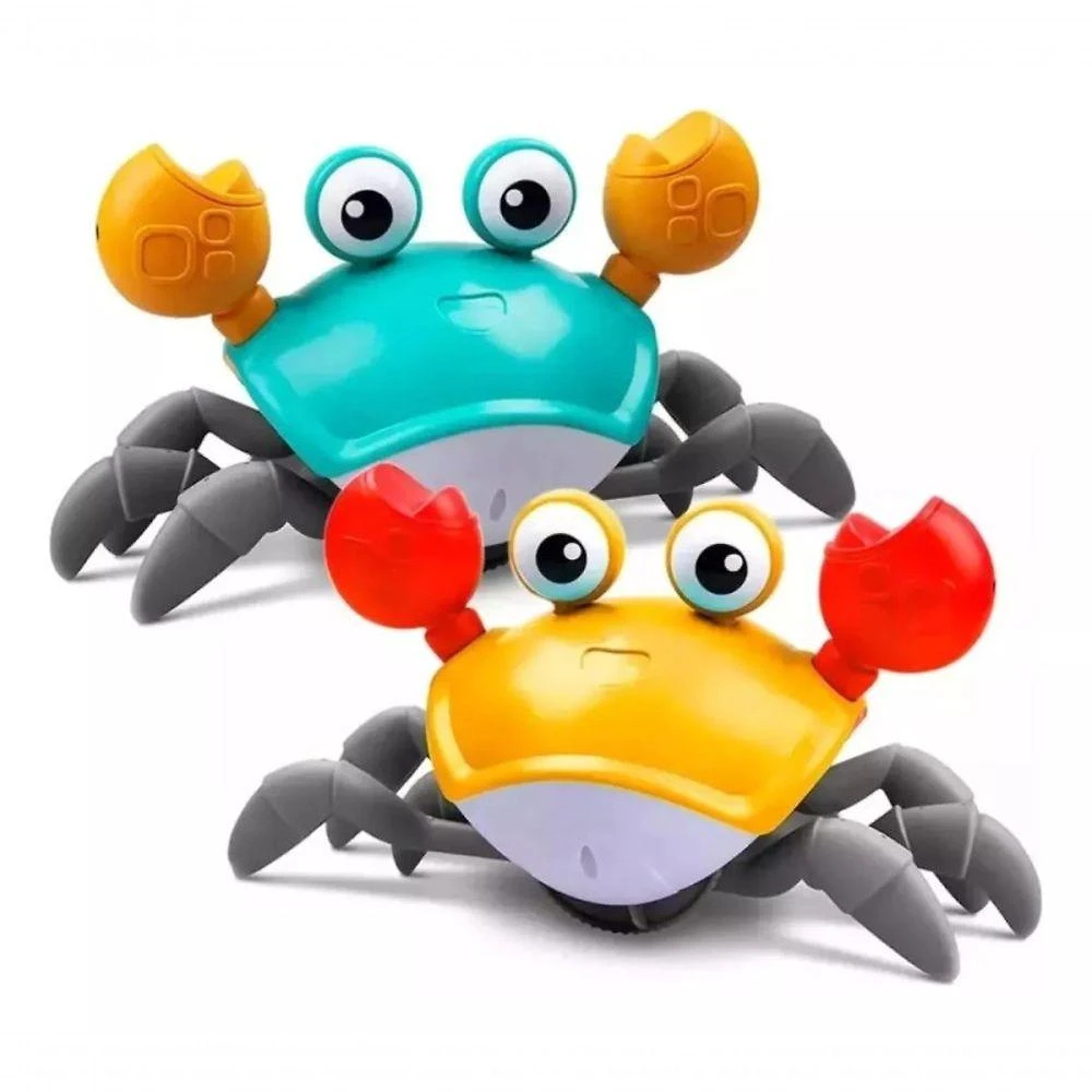Brinquedo Infantil Caranguejo Fujão com Música Luz Suave Sensor Obstáculos Interativo Utimix