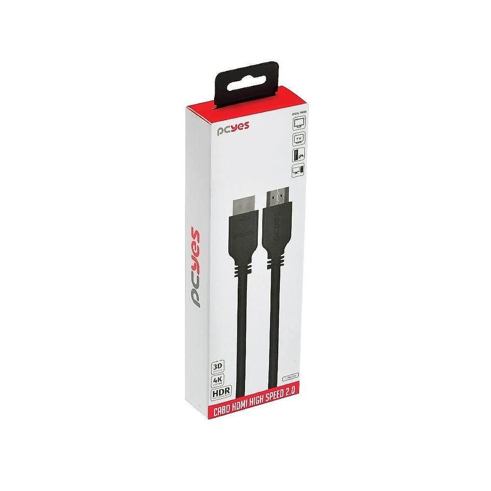 Cabo HDMI Pcyes PHM20-1 para Áudio e Vídeo 4K 60HZ 30AWG 18GBPS 1,0m
