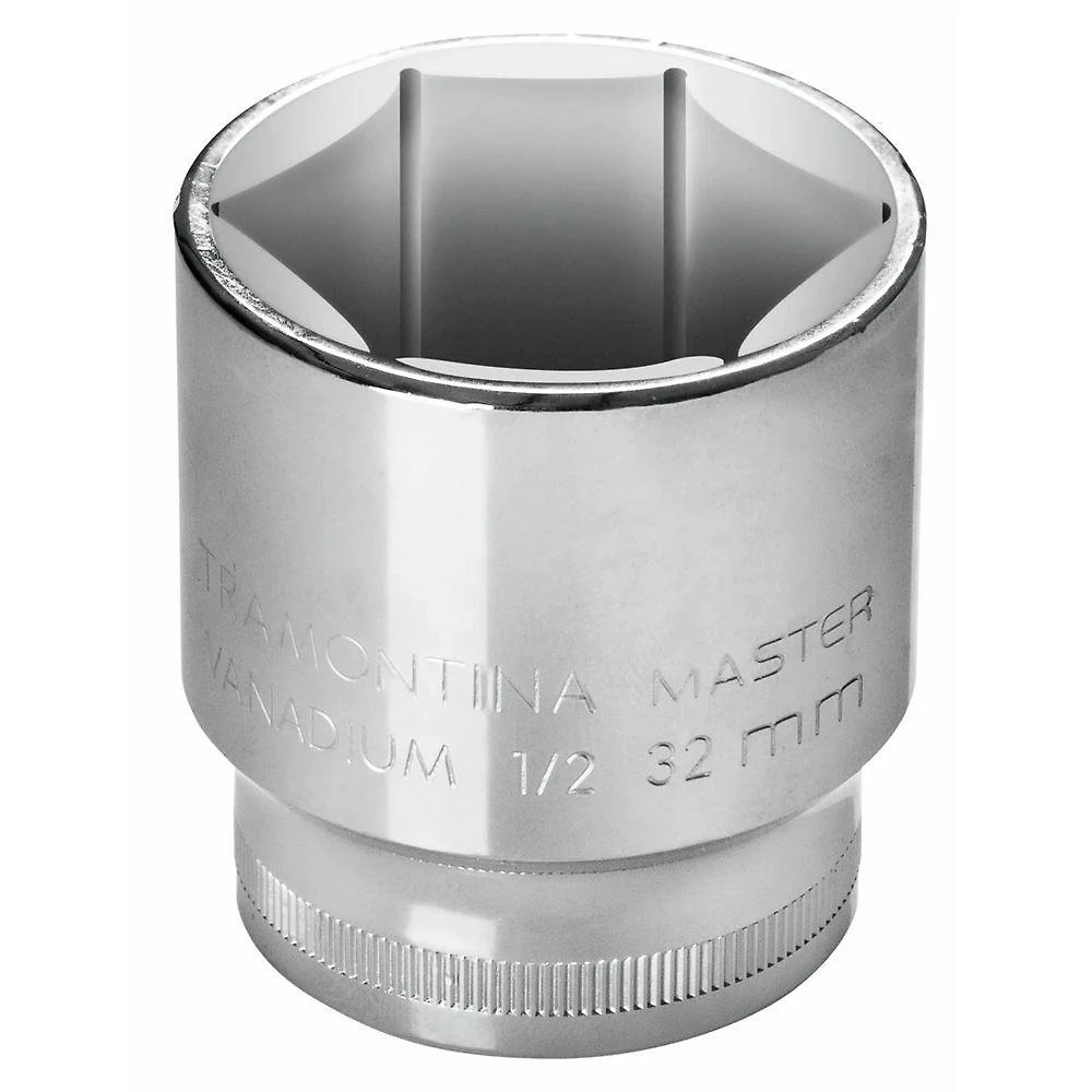 Soquete Sextavado 1-2" 17mm para Manutenção Encaixe Preciso Fabricação Robusta Tramontina