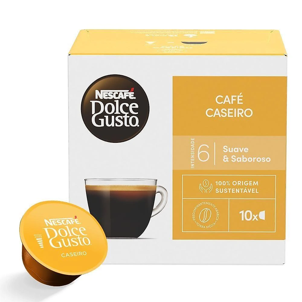 Café em Cápsulas Nescafé Dolce Gusto Café Caseiro Caixa com 10 Unidades