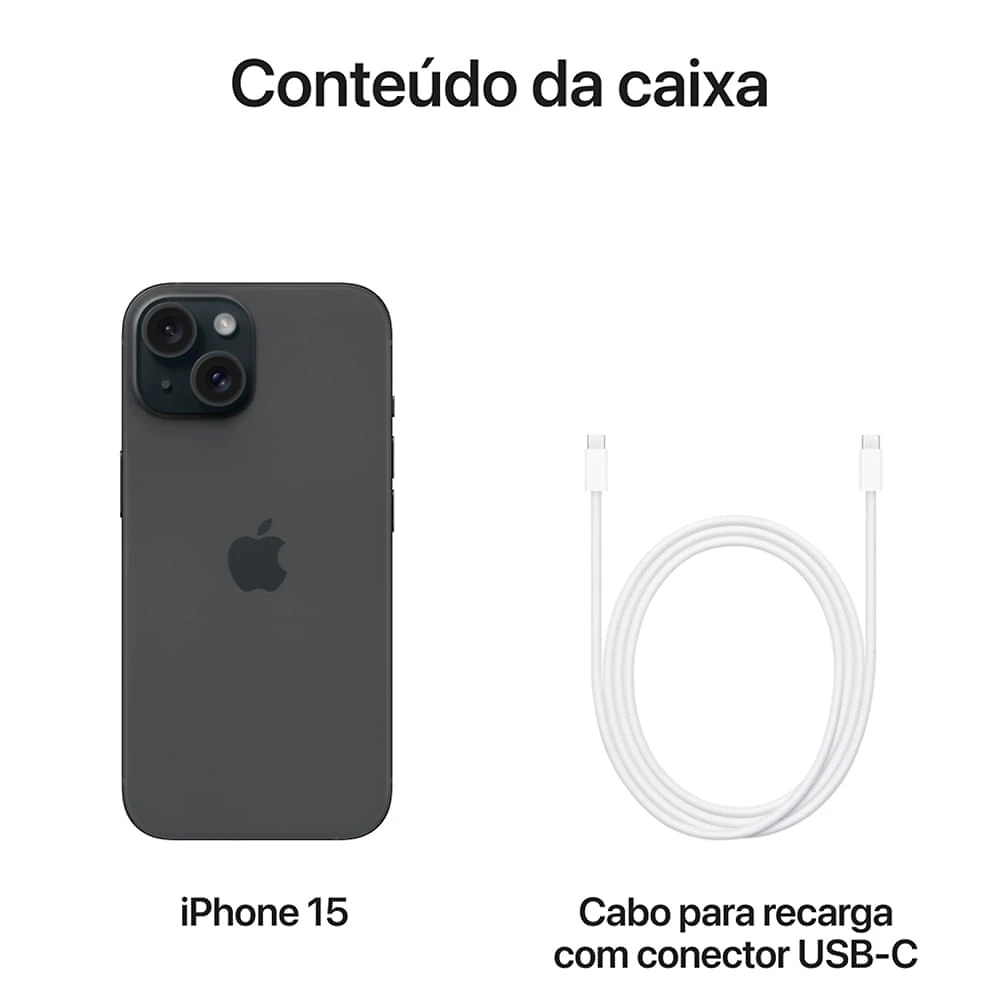iPhone 15 Apple (128GB) Preto,… | Shopping do Inter