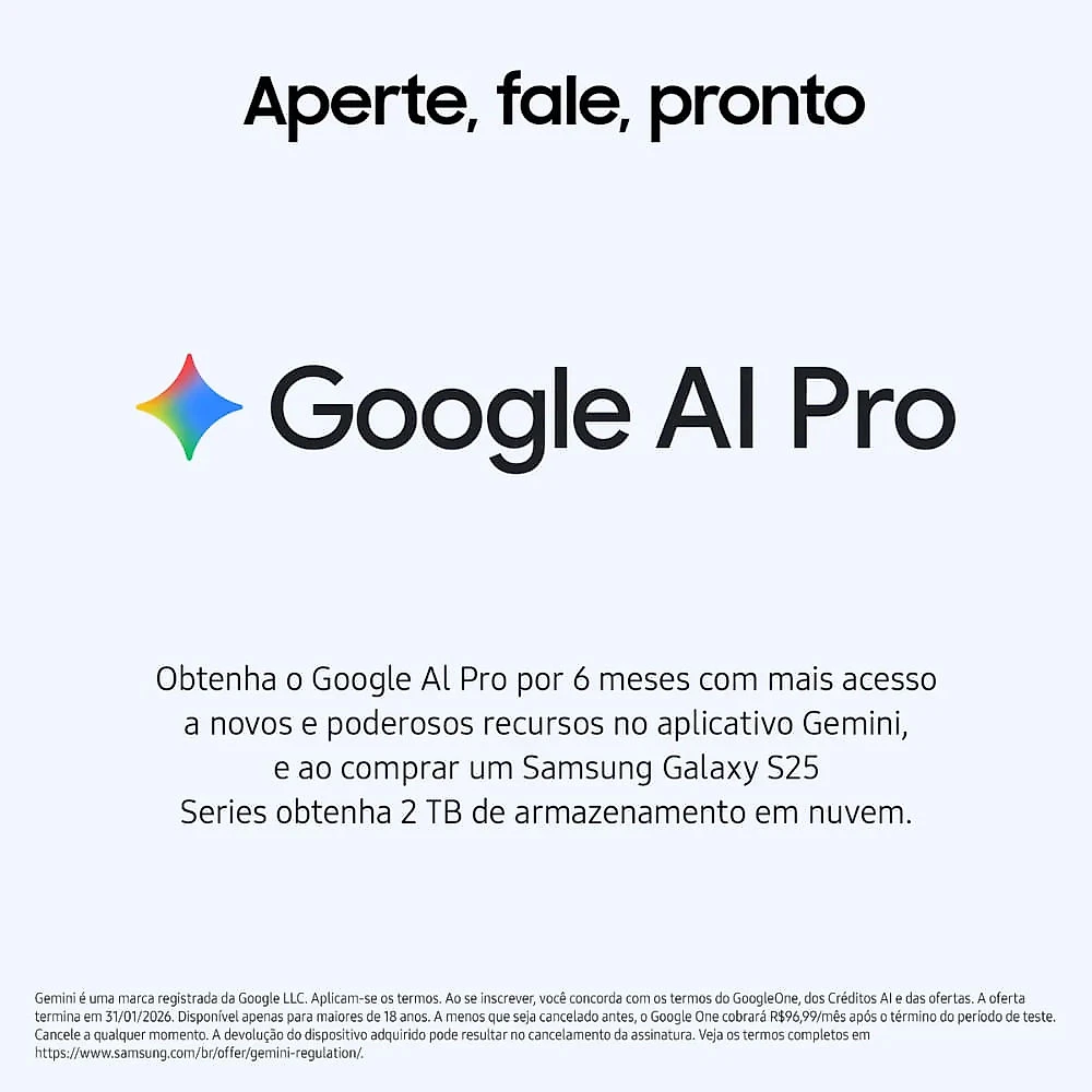 Smartphone Galaxy S25 FE 128GB 8GB Samsung Azul
