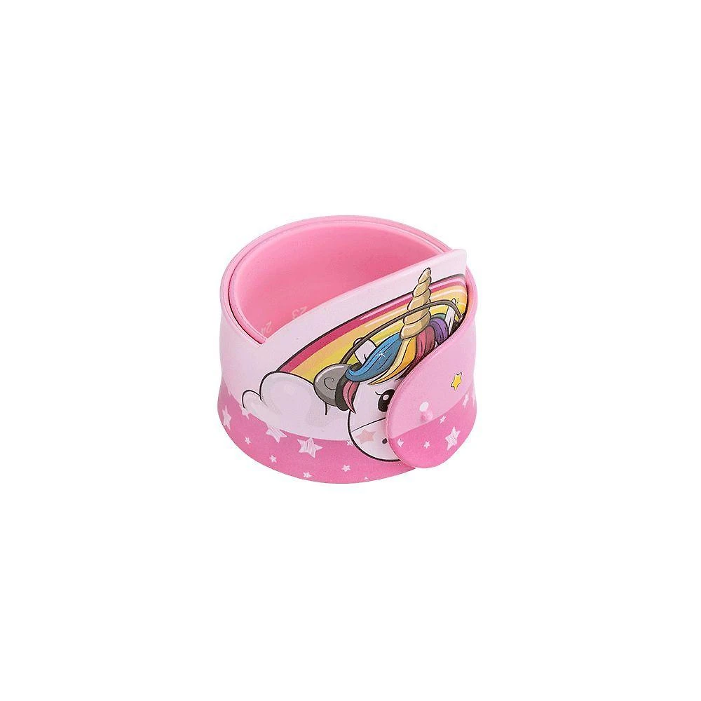 Régua Bracelete BRW Silicone 30CM Raptors + Magic 1 Unidade para Uso Escolar Rosa