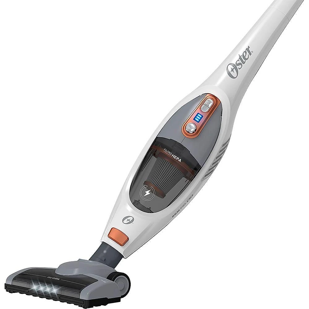 Aspirador de Pó Vertical Sem Fio Oster White Duo Clean 2 em 1 - Bateria
