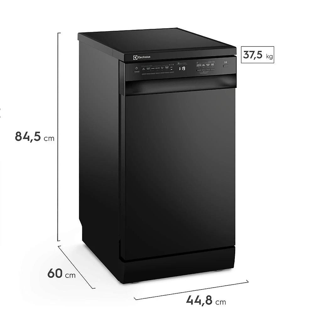 Lava-Louças Electrolux Preta, 10 Serviços com Programa Lava e Seca 50' - LP10E 110