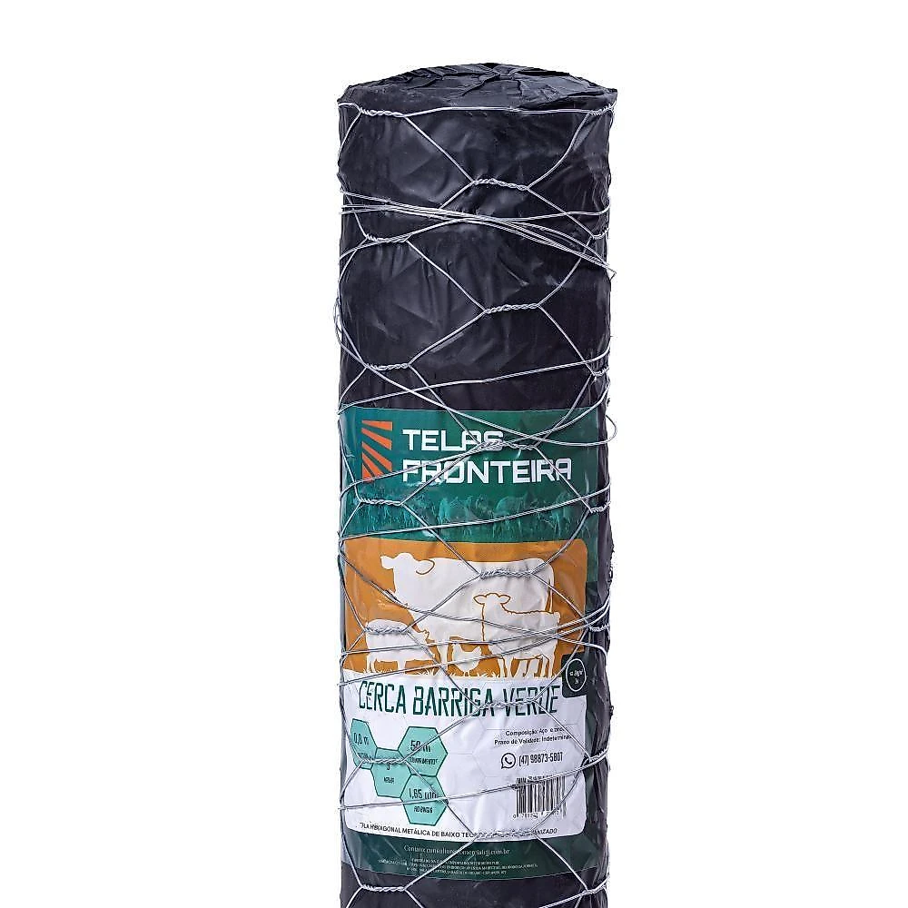 Tela Hexagonal Barriga Verde para Chiqueiro Ovinos Malha 3" Fio 1,65mm Aço e Zinco