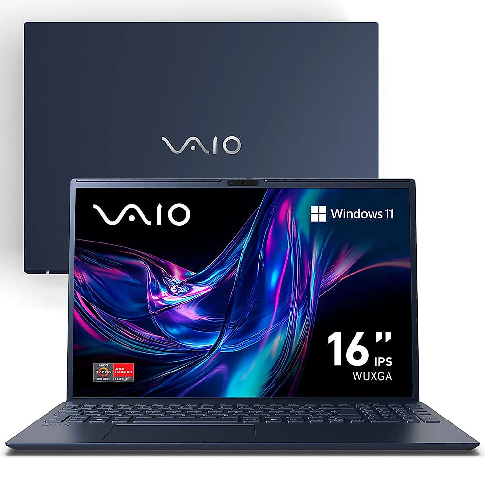 Notebook VAIO FE16 VJFE69F11X-B0721H AMD Ryzen 5-5625U Windows 11 Home 16GB RAM 512GB SSD Tela 16 Polegadas Cinza - Bivolt