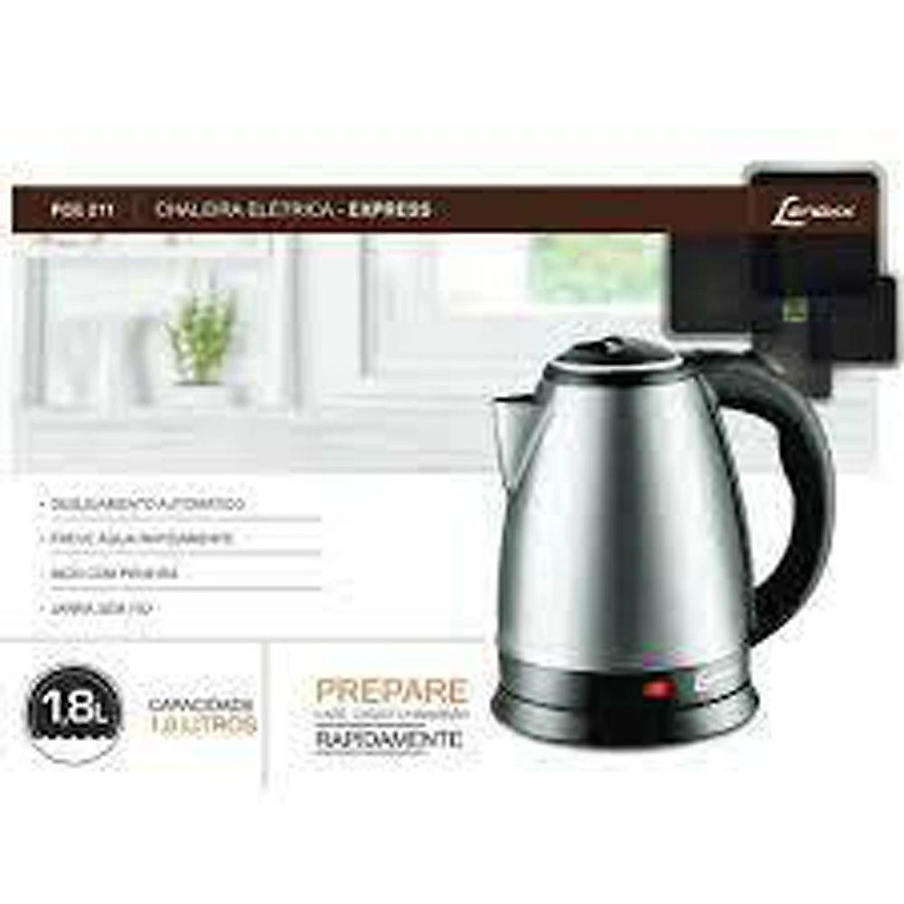 Chaleira Elétrica 1.8l Lenoxx PCE211 Inox 220V