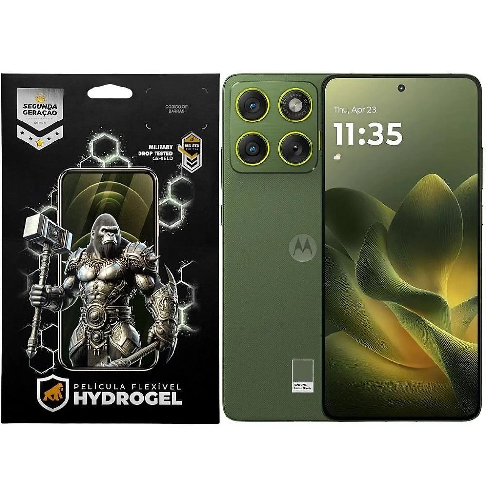 Película de Proteção Gshield Motorola Edge 70 Completa Hidro Nano Pet + TPU Soft Gel Transparente 1