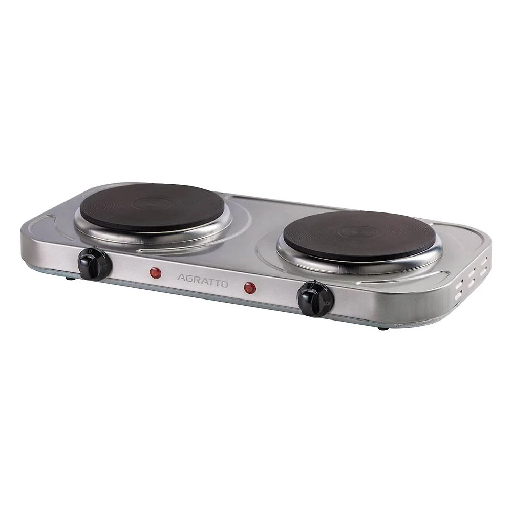 Fogão de Mesa Elétrico 2 Bocas Agratto FM-01 Inox 127V 2000W