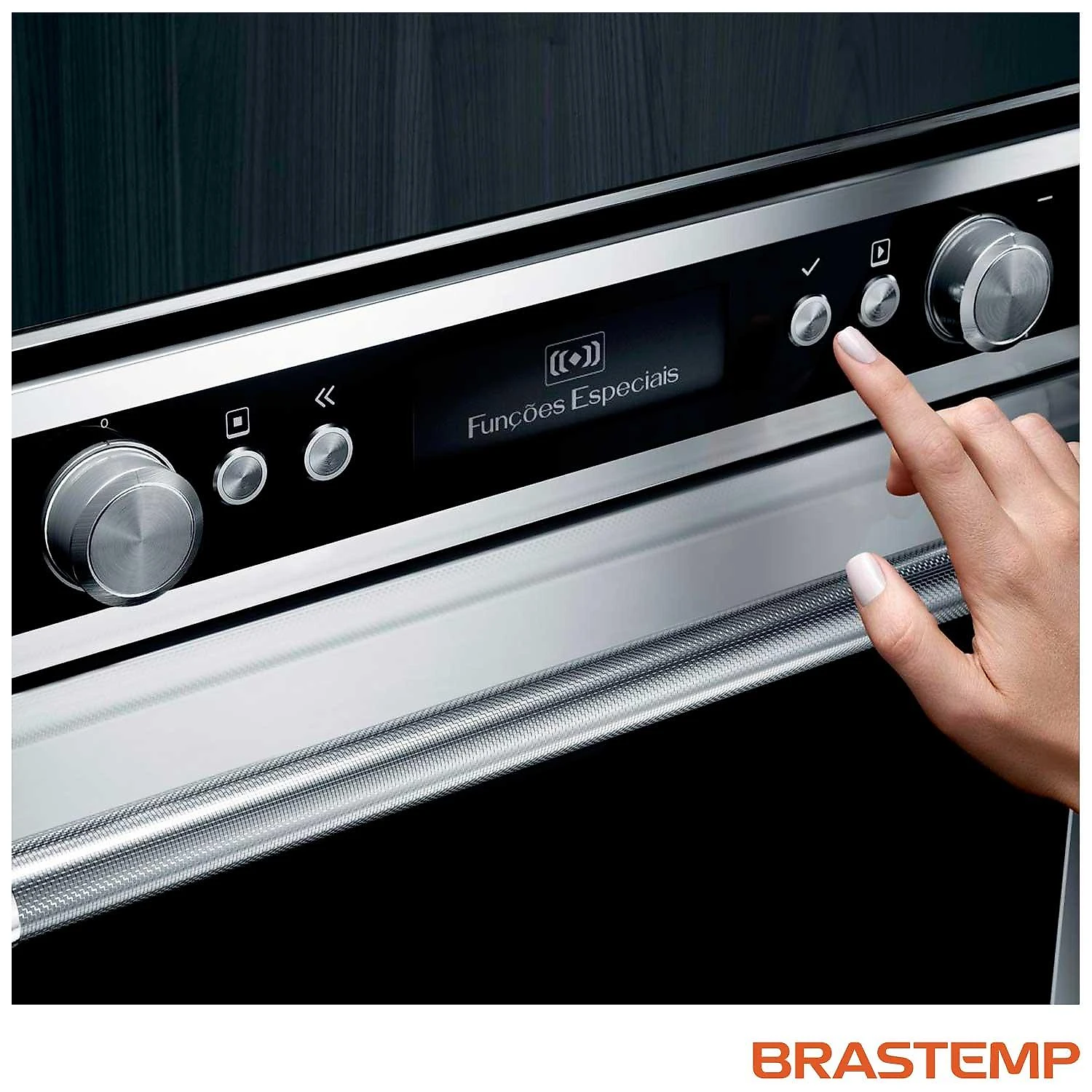 Micro-ondas de Embutir Brastemp Gourmand 40 Litros Inox com Sistema 3D e Sensor Cooking 220