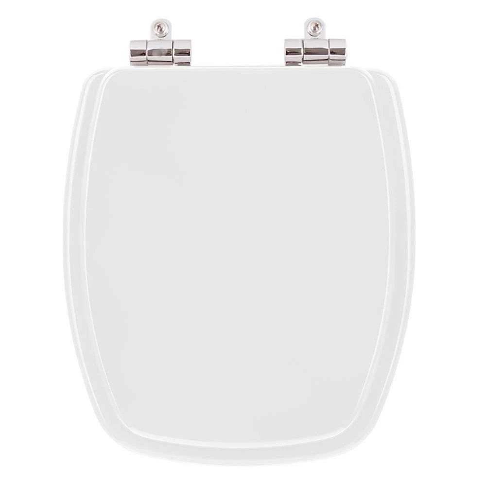 Assento Sanitário Laguna Alongado Resina Plástica Fechamento Suave Branco Pontto Lavabo