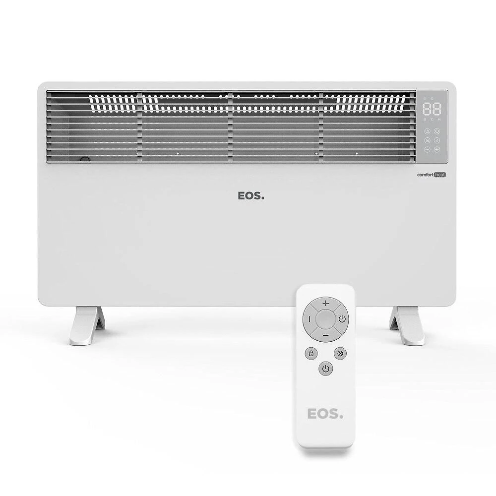 Aquecedor Elétrico EOS Comfort Heat com Painel Digital para Piso e Parede com Tecnologia por Convector 1500W EAQ04 110V