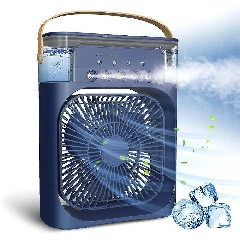 Refrigerador de Ar Portátil OEM com Umidificador LED 10W Azul Bivolt